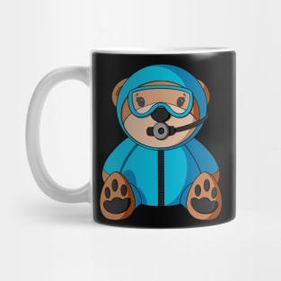 Scuba Diver Teddy Bear Mug